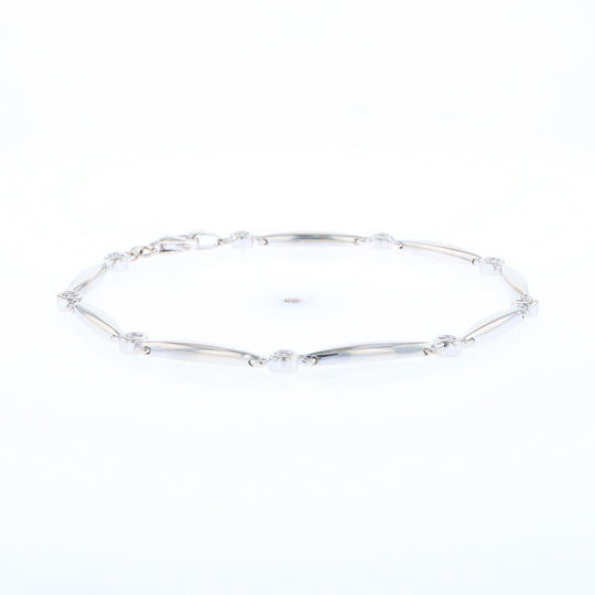 Elongated Link Diamond Bracelet