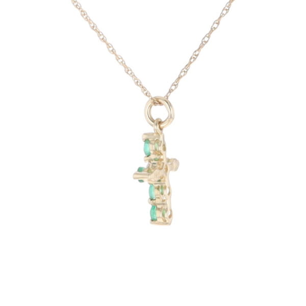 Small Emerald Cross Pendant