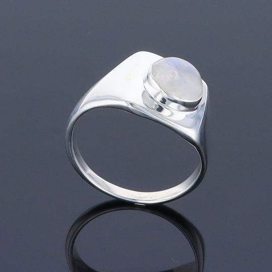 Bezel Moonstone Ring