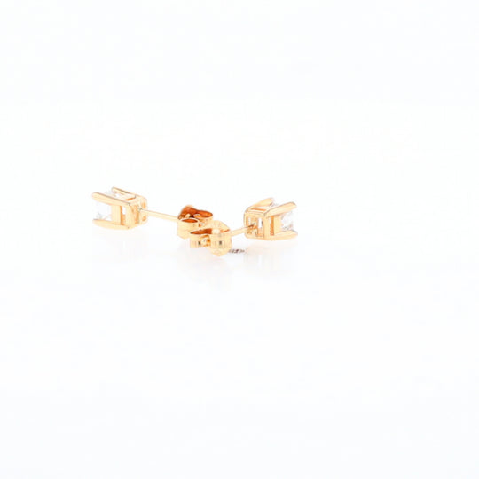 0.48ctw Princess Cut Diamond Studs