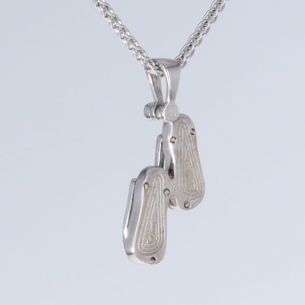 Opal Pendant Sandals Double Inlaid Design with .02ct Round Diamond