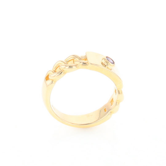 Amethyst Chain Design Ring