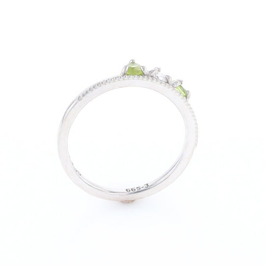 Peridot & Diamond Mother's Ring