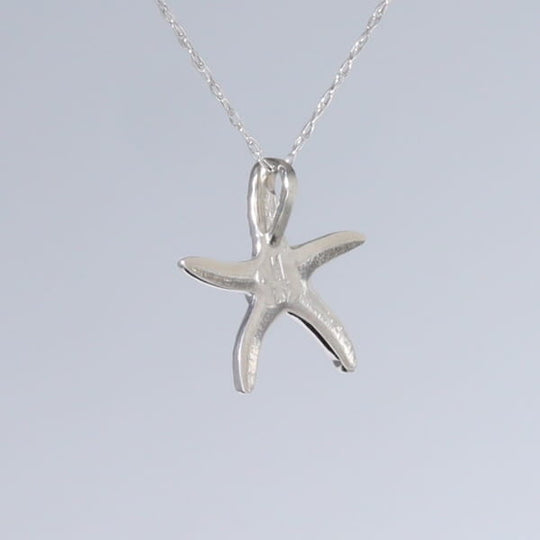 Opal Pendant Inlaid Realistic Star Fish Design