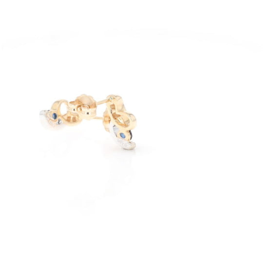 Blue Sapphire Swirl Earrings