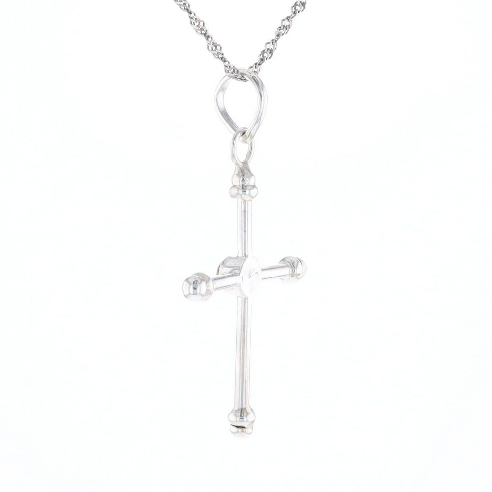 Silver Peridot Cross