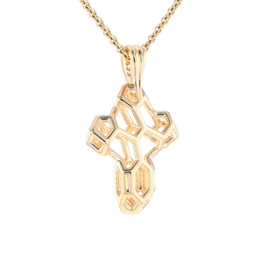 Small Voronoi Cross Pendant