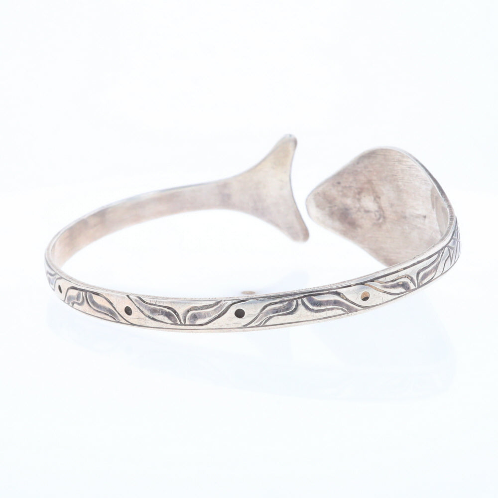 Halibut Fish Engraved Cuff Bracelet