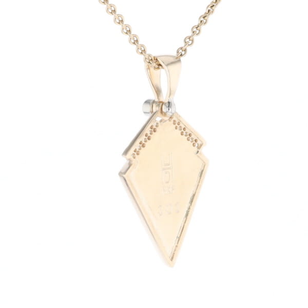 Meteorite Kite Shape Inlaid Pendant with 0.19ctw Diamonds