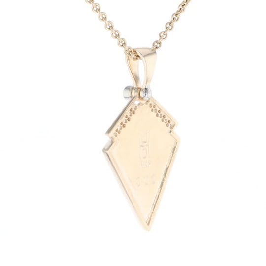 Meteorite Kite Shape Inlaid Pendant with 0.19ctw Diamonds