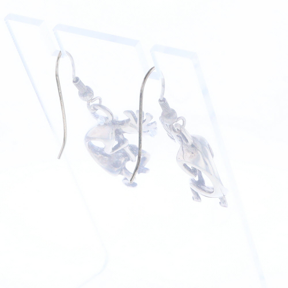 Silver Kokopelli Dangle Earrings