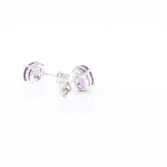 Amethyst Stud Earrings