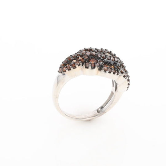Knot Cluster Orange Diamond Ring