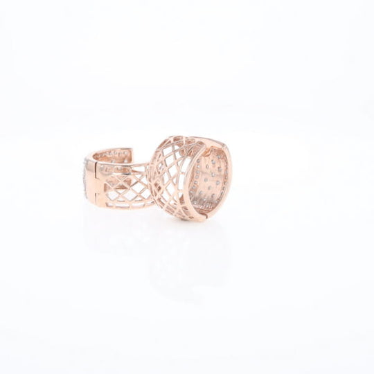 Checkered Wide Hinge Hoop Earrings