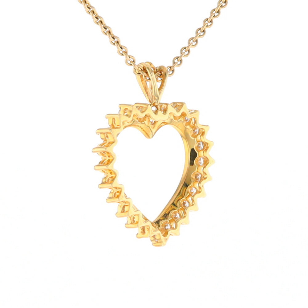 Diamond Halo Heart Pendant