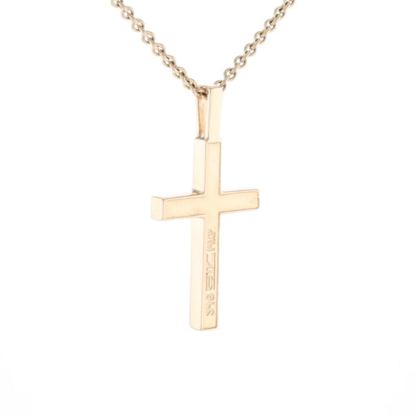 Gold Quartz Pendant 4 Section Inlaid Cross Pendant