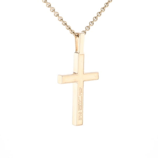 Gold Quartz Pendant 4 Section Inlaid Cross Pendant