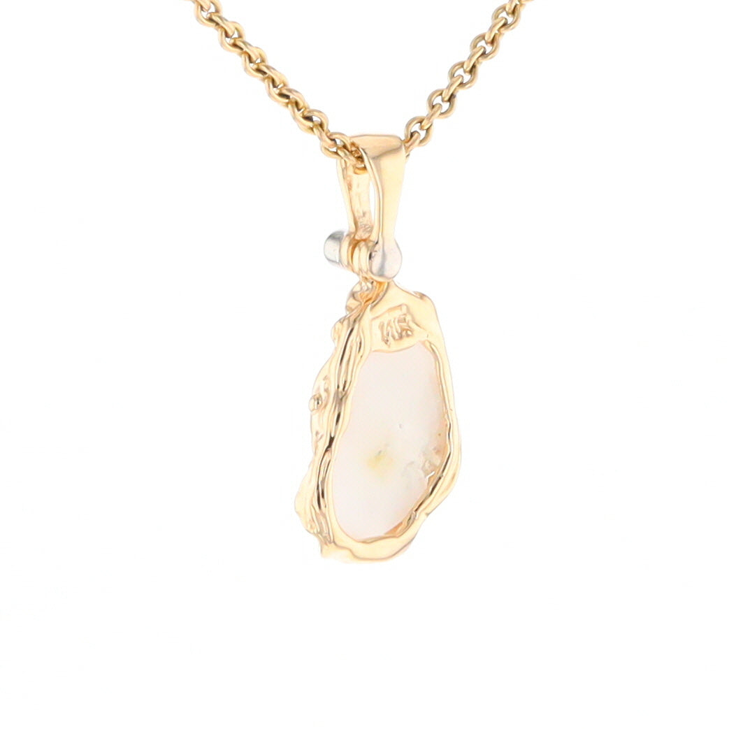 Gold Quartz Freeform Pendant (G2)