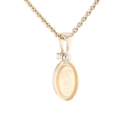 Natural pietersite oval inlaid .02ctw diamond pendant