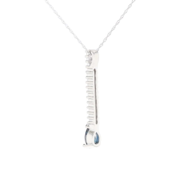 Pear Blue Sapphire Drop Pendant
