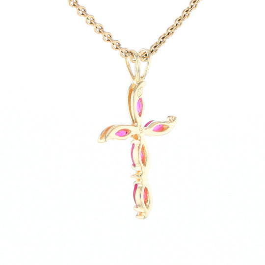 Marquise Ruby Cross