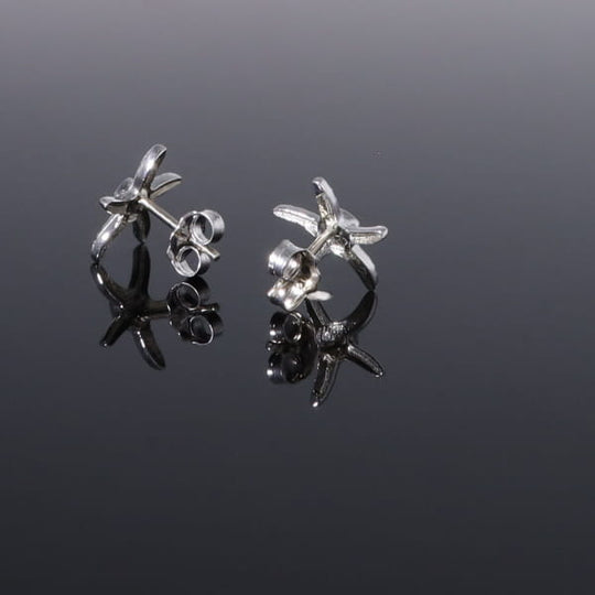 Opal Earrings Inlaid Realistic Star Fish Design