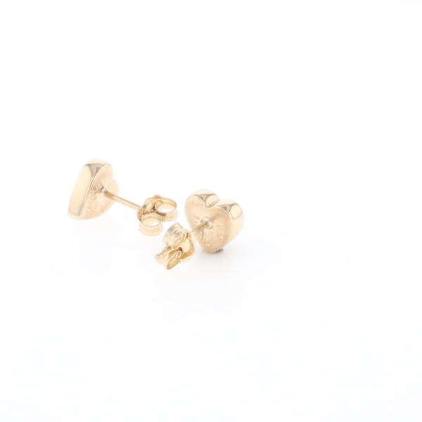 Gold Quartz Heart Stud Earrings - G2