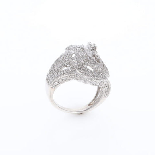 Floral Filigree Design Diamond Ring