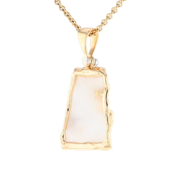 Gold Quartz Freeform Pendant  (G2)