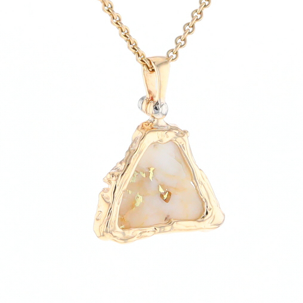 Rough Gold Quartz Free Form Pendant