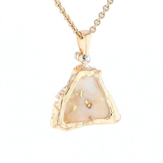 Rough Gold Quartz Free Form Pendant