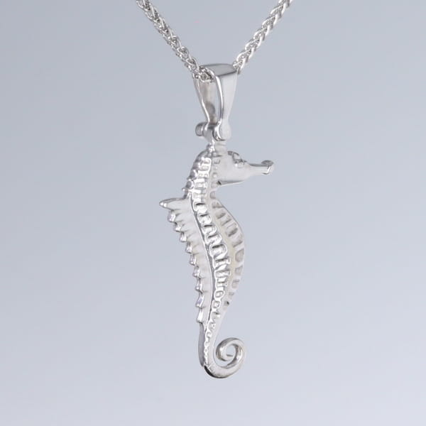 Opal Pendant Inlaid Realistic Sea Horse Design