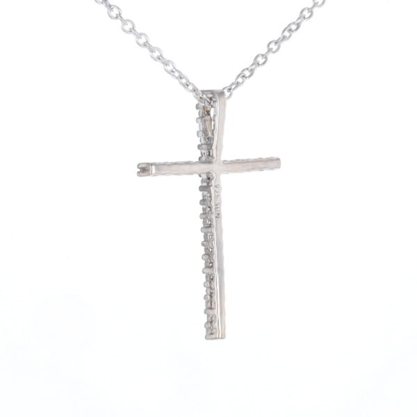 Thin Diamond Cross Necklace