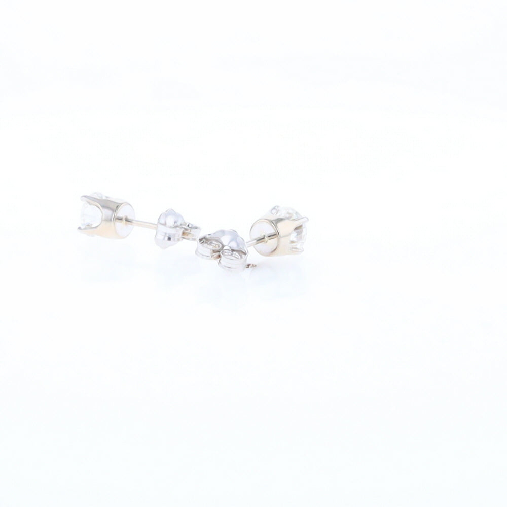 Moissanite Solitaire Stud Earrings