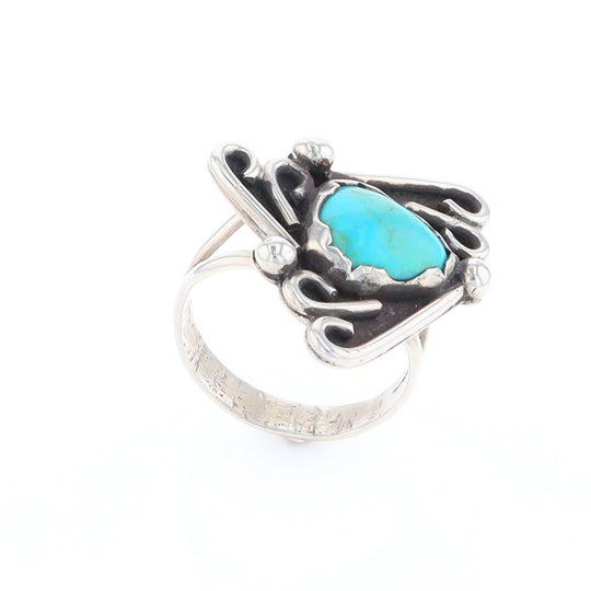 Triangle Design Turquoise Ring