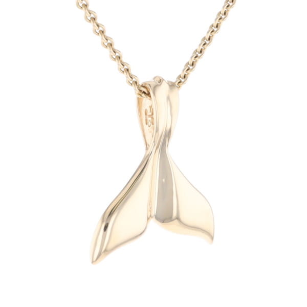 Whale Tail Gold Nugget Pendant