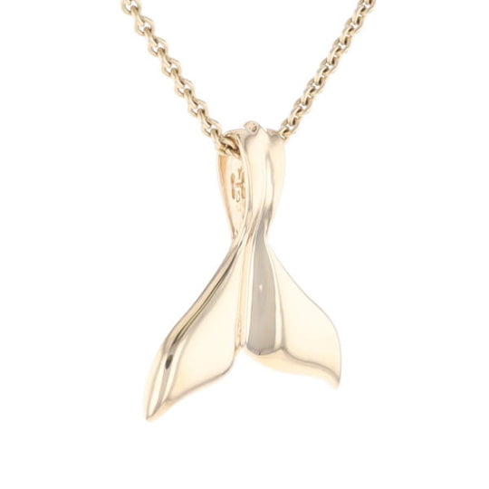 Whale Tail Gold Nugget Pendant