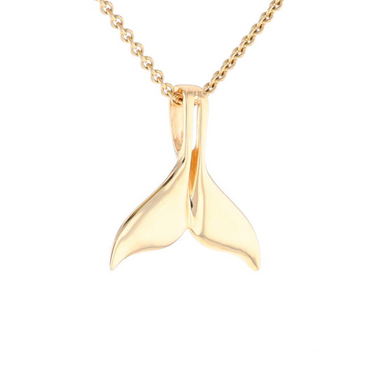 Whale Tail Necklaces Natural Gold Quartz and Nuggets Inlaid Pendant