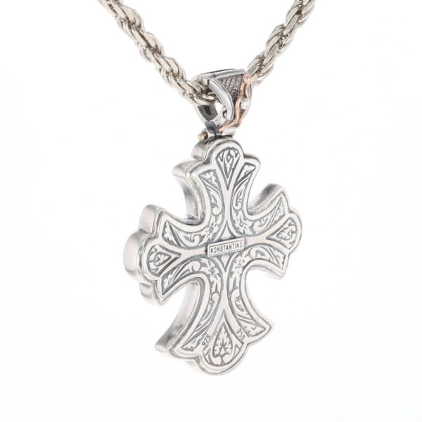 Sterling and 18K Gold Konstantino Cross Pendant