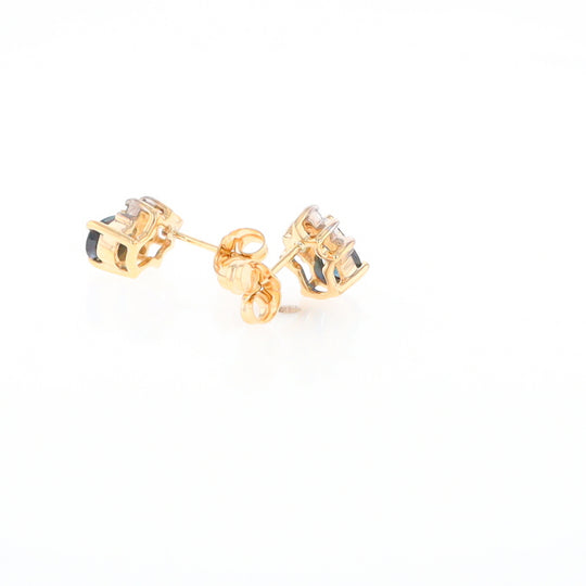 Pear Sapphire & Diamond Earrings