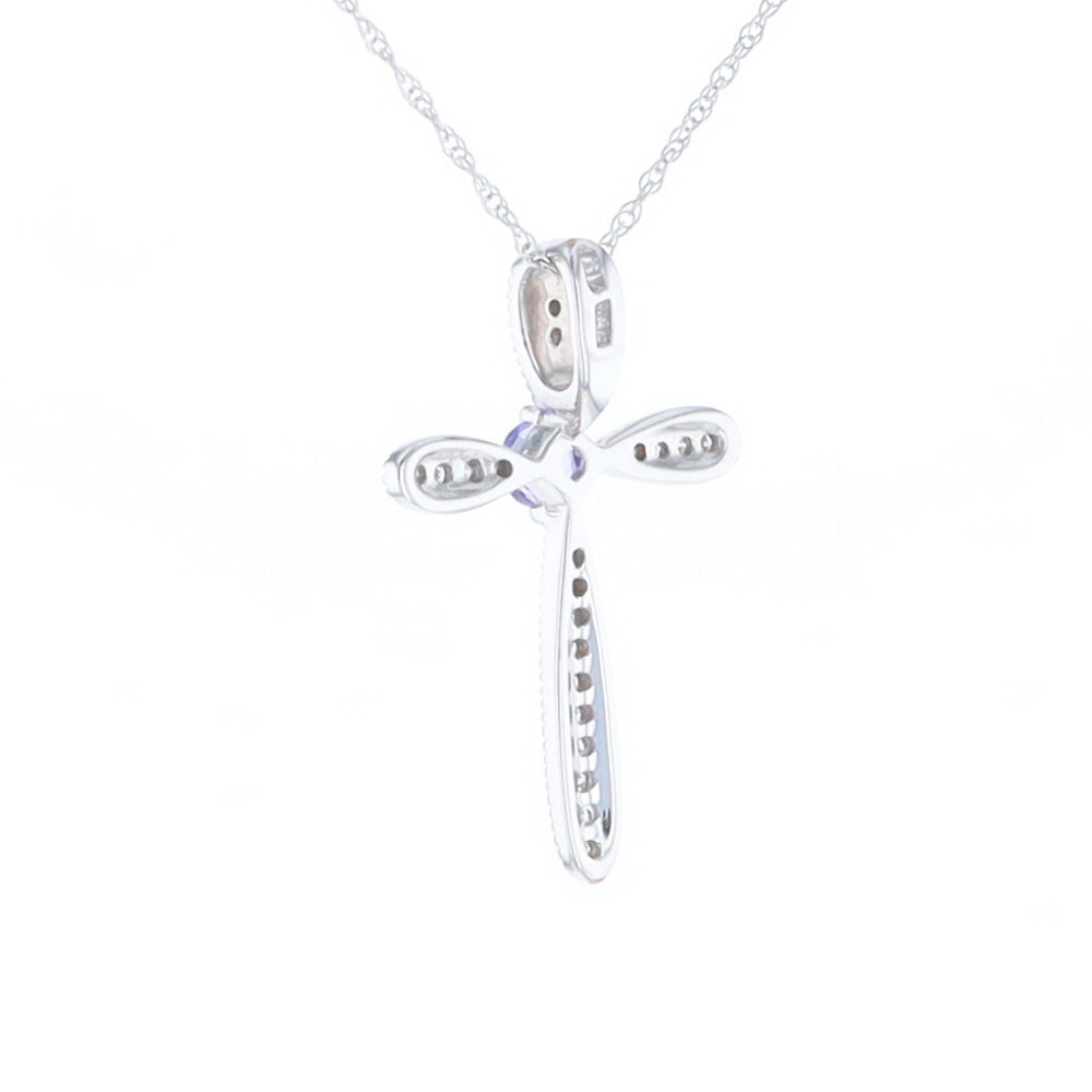 Tanzanite Cross Necklace
