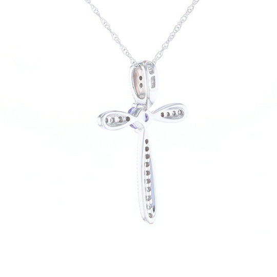 Tanzanite Cross Necklace