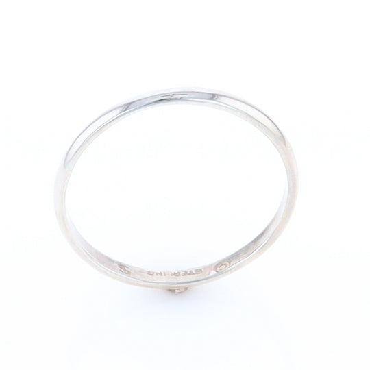 Men's Flat Silver Wedding Band