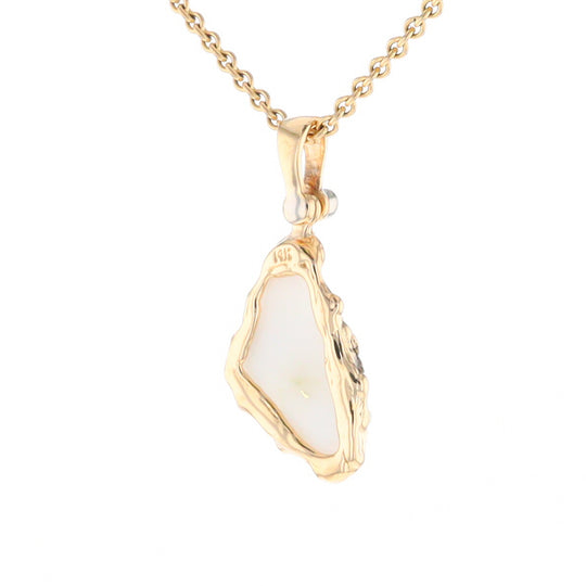 Gold Quartz Freeform Pendant (G2)