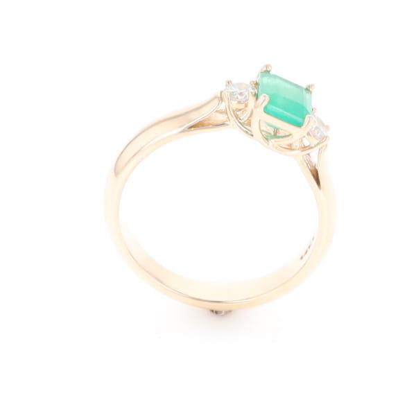 Emerald 3-Stone Trellis Ring