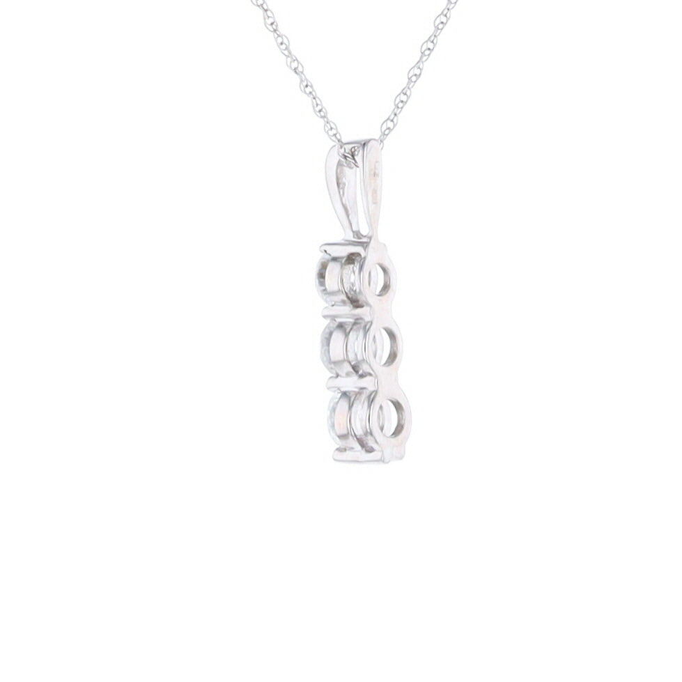 Three Diamond Drop Pendant