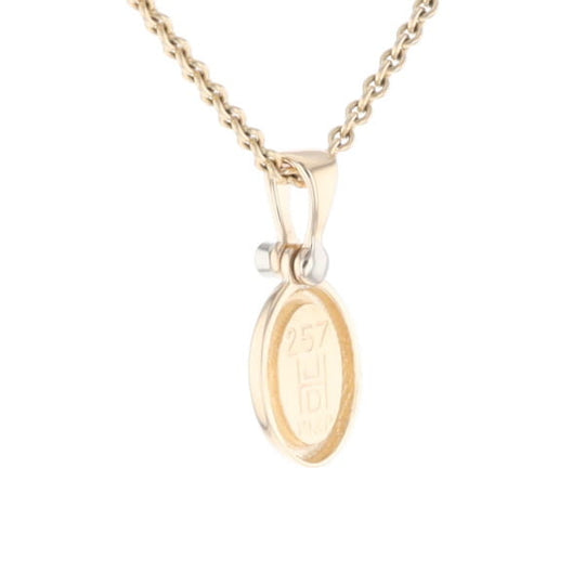 Natural pietersite oval inlaid .02ctw diamond pendant