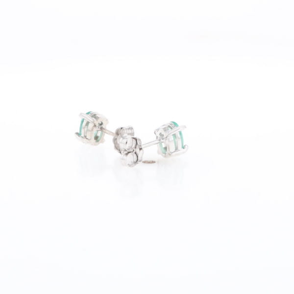 Oval Emerald Stud Earrings