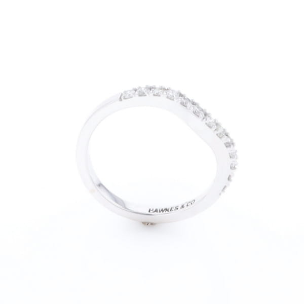 Diamond Contour Wedding Band