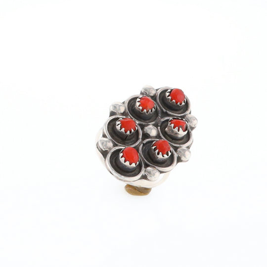 Bezel Set Coral Ring